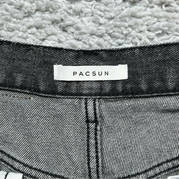 Pacsun Shorts Womens 24 Vintage High Rise Button Fly Raw Hem Frayed Edge Cotton - Picture 2 of 4